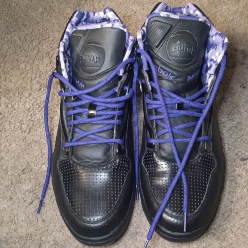 Reebok pump omni 2 black and fierce purple